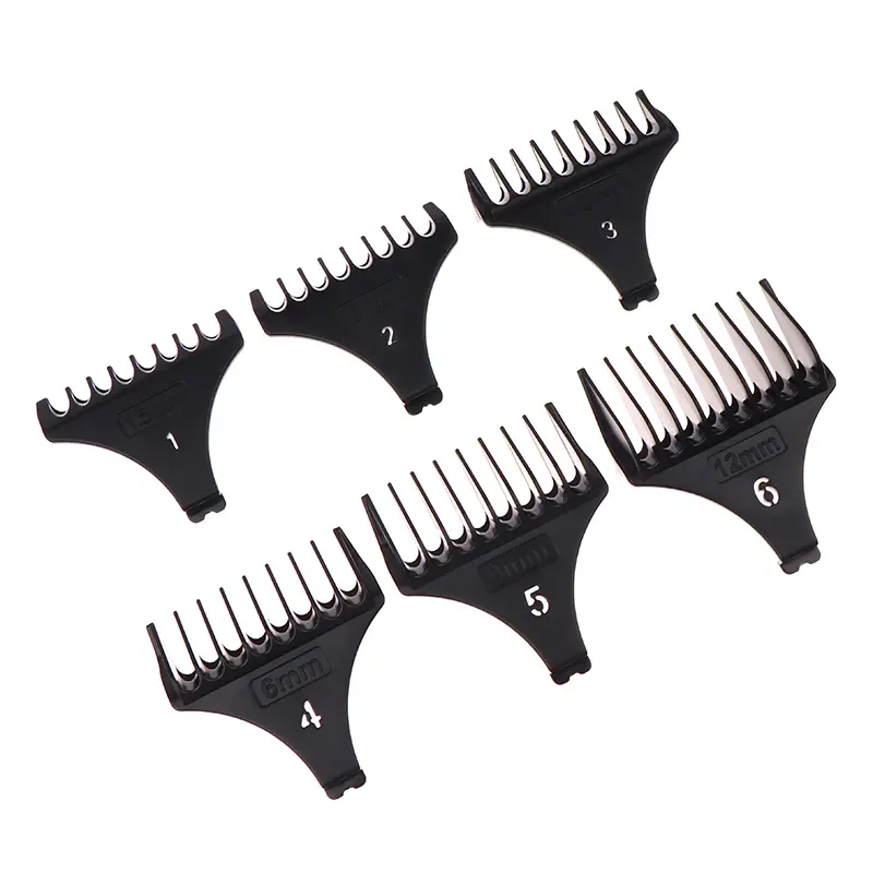 6Pcs/set For T9 1.5/3/4.5/6/9/12 Mm Professional Hair Trimmer Limit Comb Universal Guards Hairdresser Hair Cutting Guide Barber