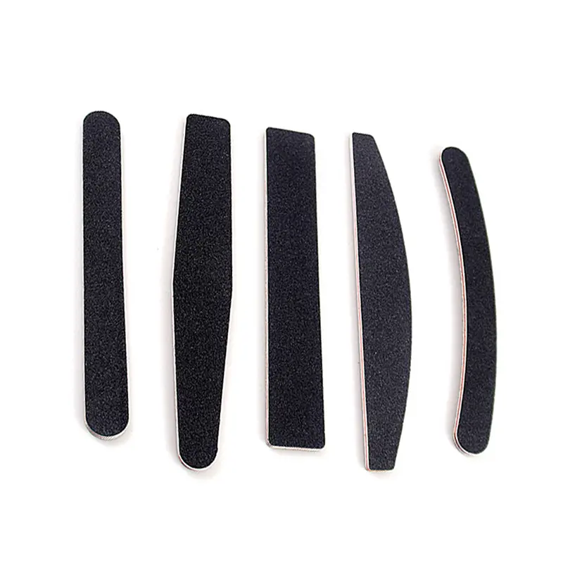 5Pcs Strong Thick Nail File Black 100/180 Grit Professional Sandpaper Cuticle Remover Buffer Files Manicure Tool Set Accessories