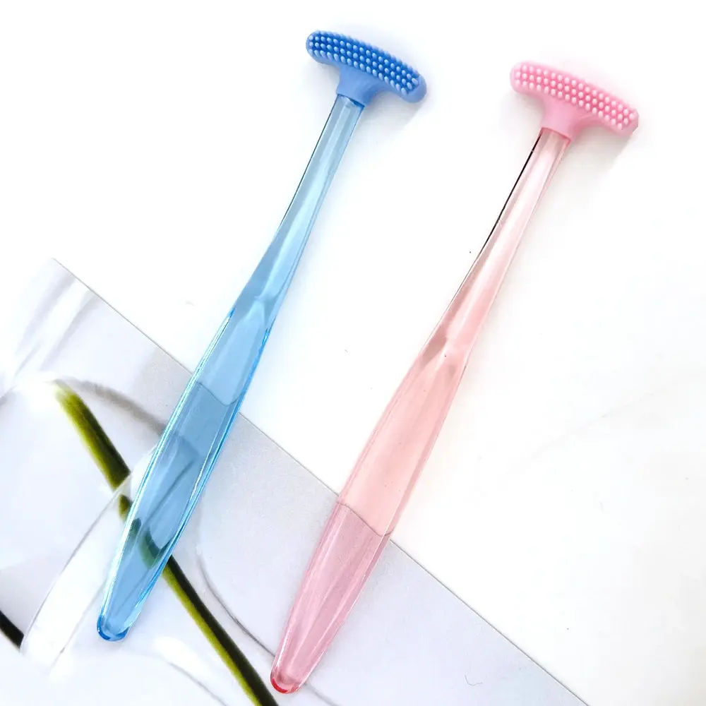 Silicone Tongue Scraper Toothbrush Cleaning The Surface of Tongue Oral Cleaning Brush Tongue Scraper Cleaner Fresh Breath Health