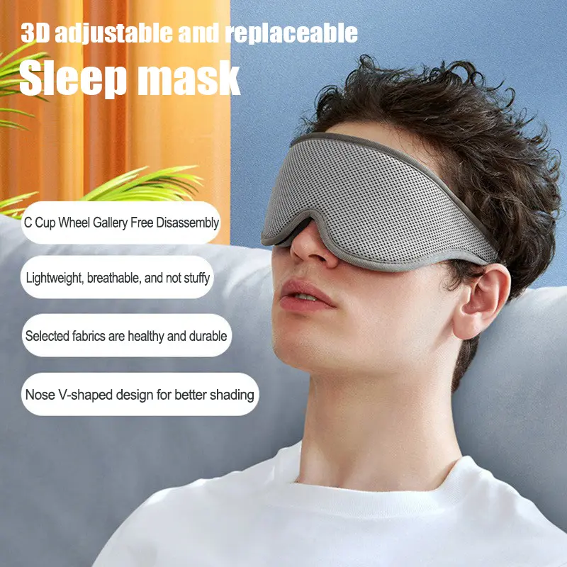 3D Blackout Sleep Eye Mask Sleeping Mask Zero Eye Pressure Adjustable Eye Cover For Women Men Sleeping Aid Slaapmasker