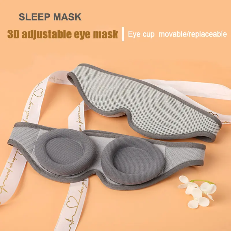 3D Blackout Sleep Eye Mask Sleeping Mask Zero Eye Pressure Adjustable Eye Cover For Women Men Sleeping Aid Slaapmasker