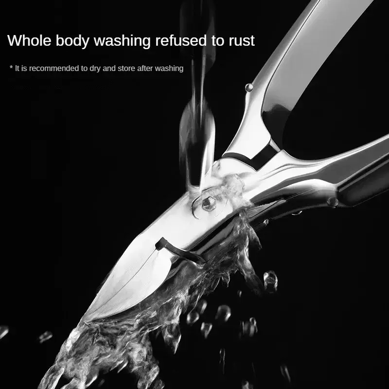 Stainless Steel Professional Nail Clippers for Men Silver Eagle Nose Pliers Suitable for Thick Hard Nails Nail Groove Forceps