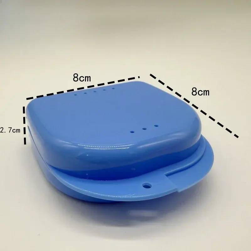 1pcs Denture Tray Box Dental Orthodontic Retainer Box Case Plastic Teeth Container Denture Box False Teeth Protective Case
