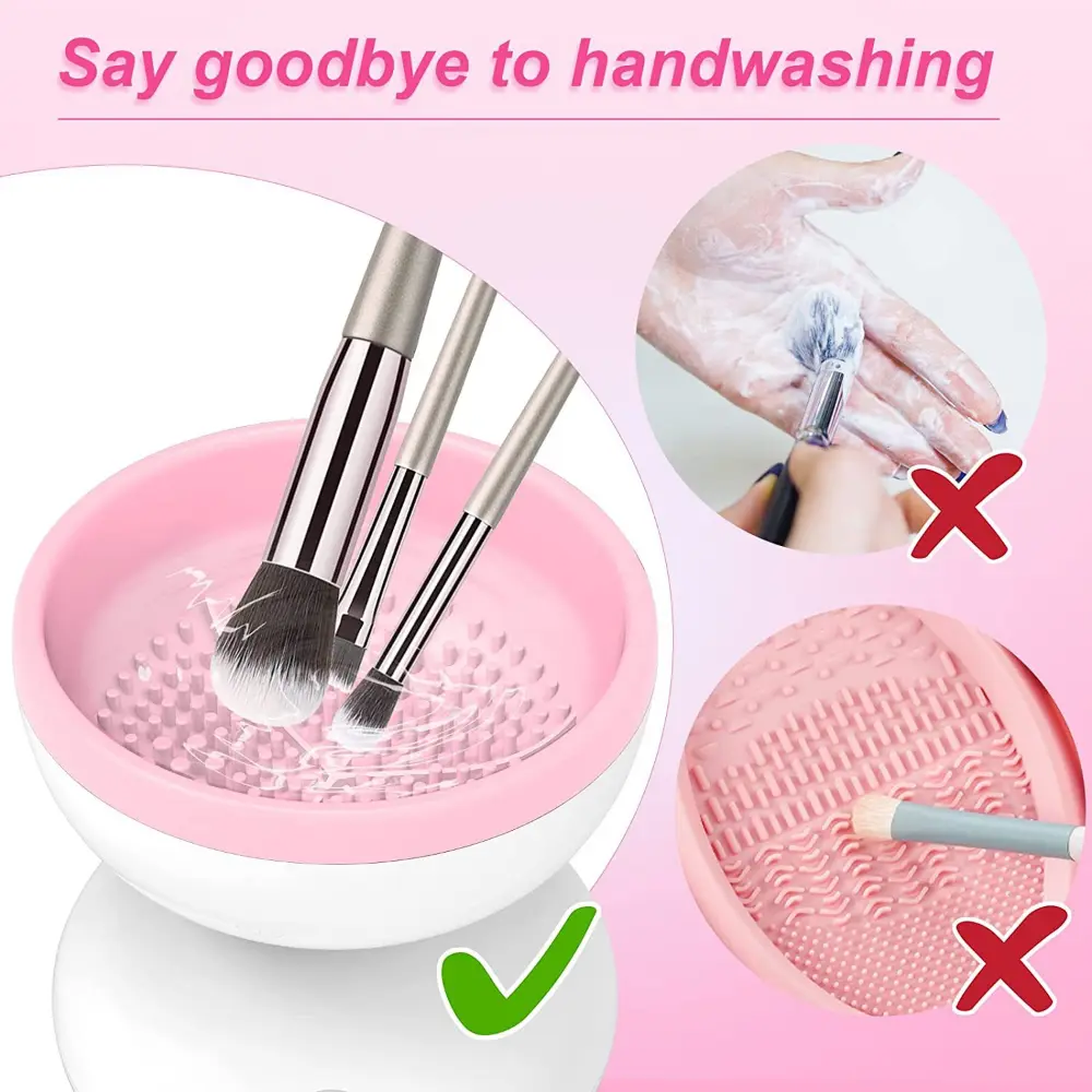 Women Eye Shadow Brush Cleaning Tool Portable Electric Makeup Brush Cleaner Machine With USB Charging Automatic Cosmetic Brush