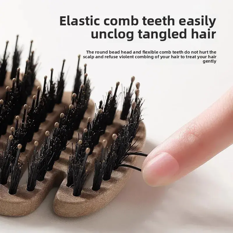 Boar Bristle Paddle Hair Brush Anti Static Comb Hairdressing Massage Comb Curly Hairbrush Salon Hair Styling Tools Makeup Tools