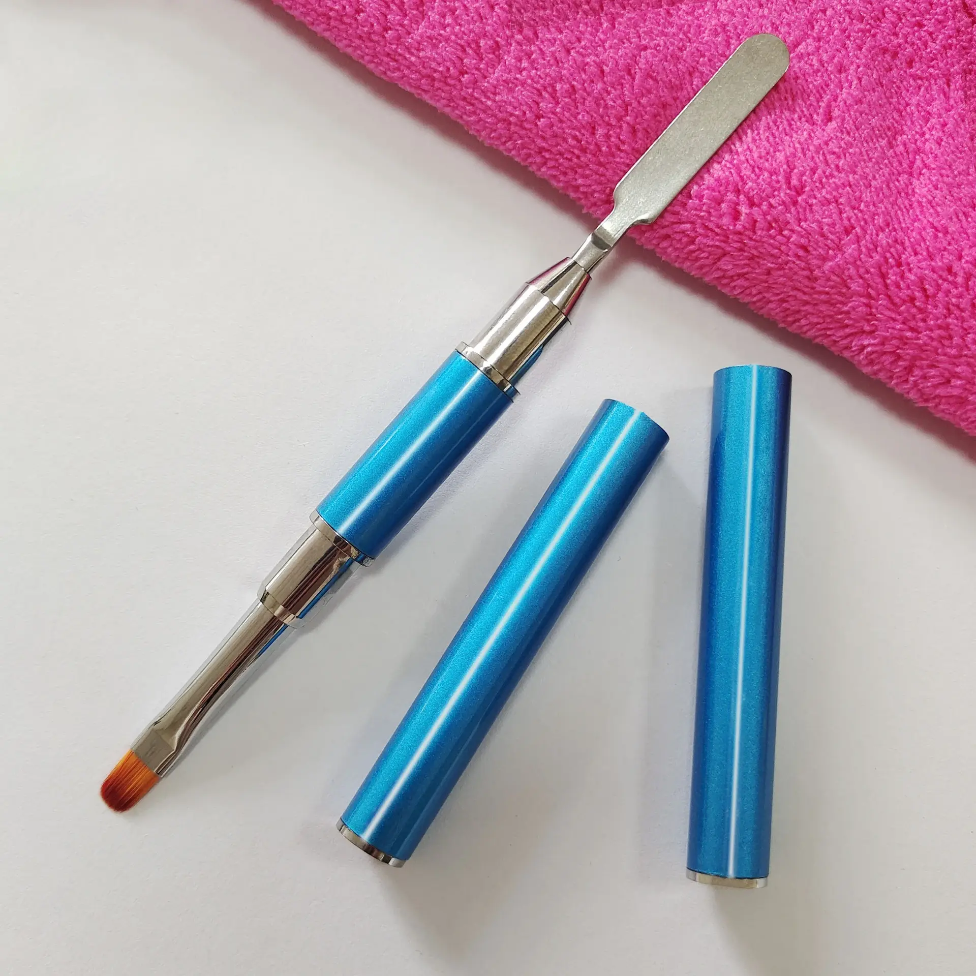 Dual Ended Nail Art Brush Acrylic UV Gel Extension Flower Drawing Pen UV Gel Remover Spatula Stick Manicure Accessories Tool