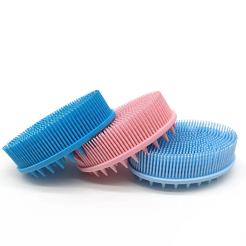 Soft Silicone Brush Wash Bath Shower Exfoliating Skin Fit For Baby Adult Bath Shampoo Head Massage Brush Supplies siliconebrush
