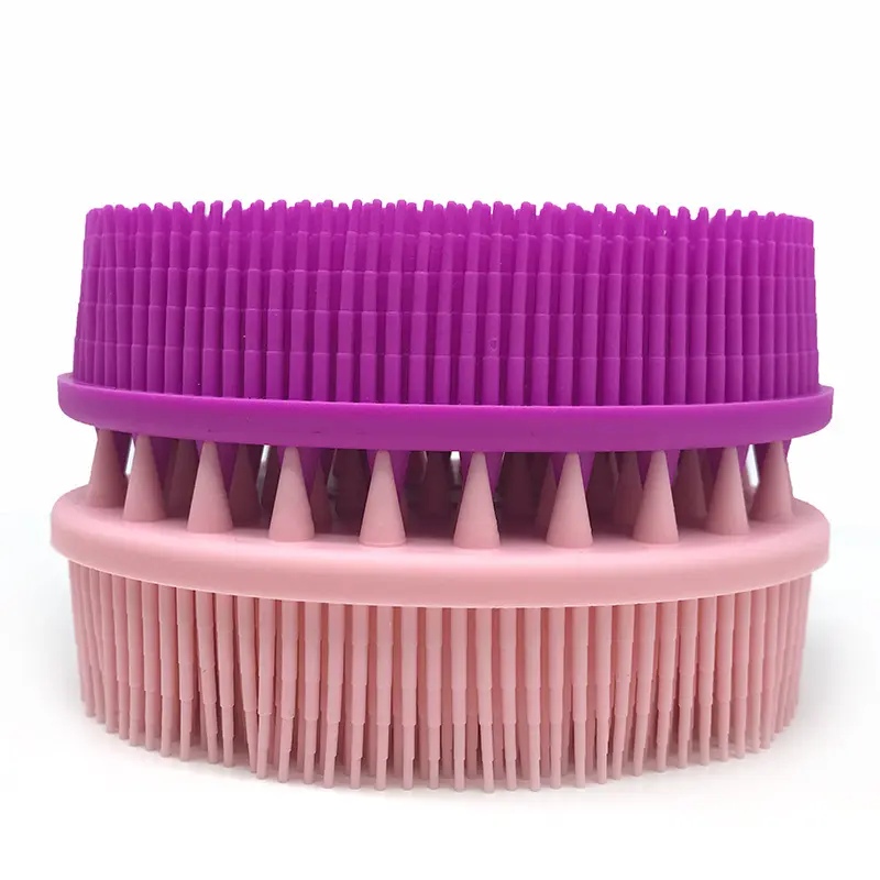 Soft Silicone Brush Wash Bath Shower Exfoliating Skin Fit For Baby Adult Bath Shampoo Head Massage Brush Supplies siliconebrush