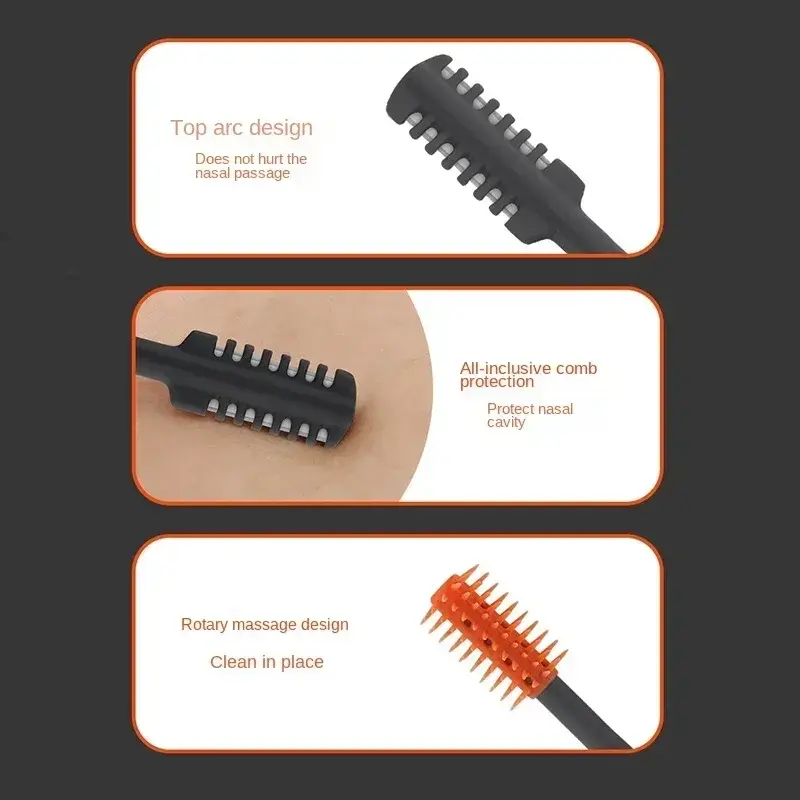 3pcs Portable Manual Nose Hair Trimmer Washable For Men And Women With Storage Box Waterproof Double Head Nose Hair Removal