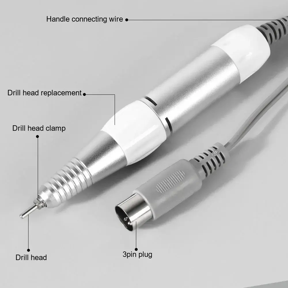 35000rpm 5 Pins PLUG Electric Nail Drill Machine Handle Handpiece Pedicure Replacement Pen Manicure Beauty Tool Accessory