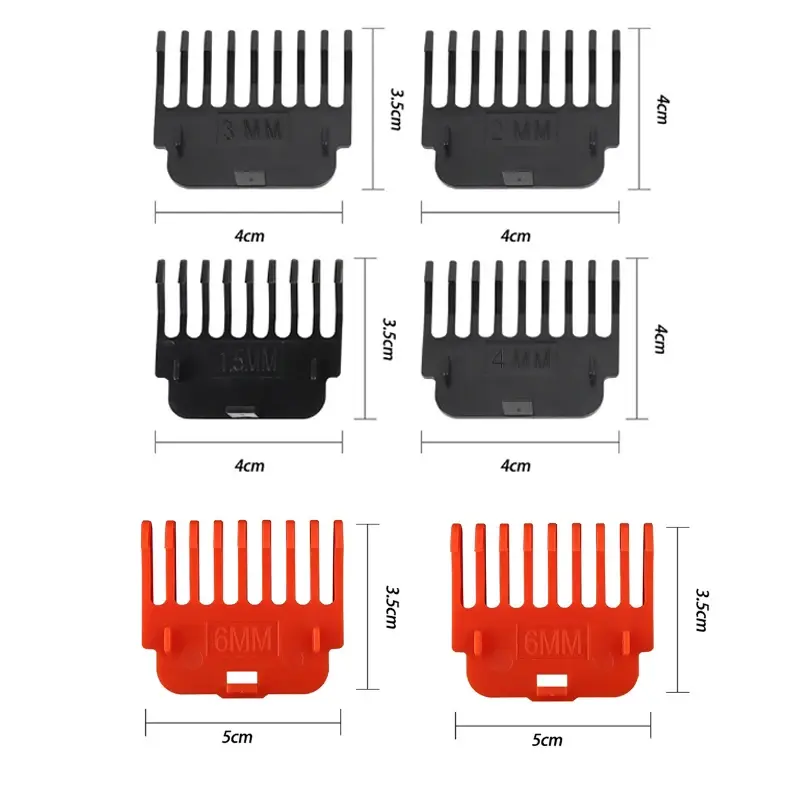 1Set T9 Hair Clipper Guards Guide Combs Trimmer Cutting Guides Styling Tools Attachment Compatible 1.5mm 2mm 3mm 4mm 6mm 9mm