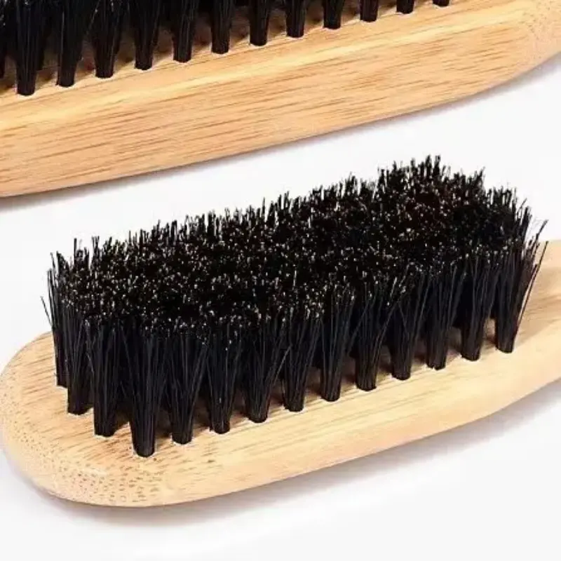Boar Bristle Slick Back Hair Brush for Sleek Ponytail Bun & Smoothing Baby Hairs, Edge Control - Backcombing & Teasing, Flyaways