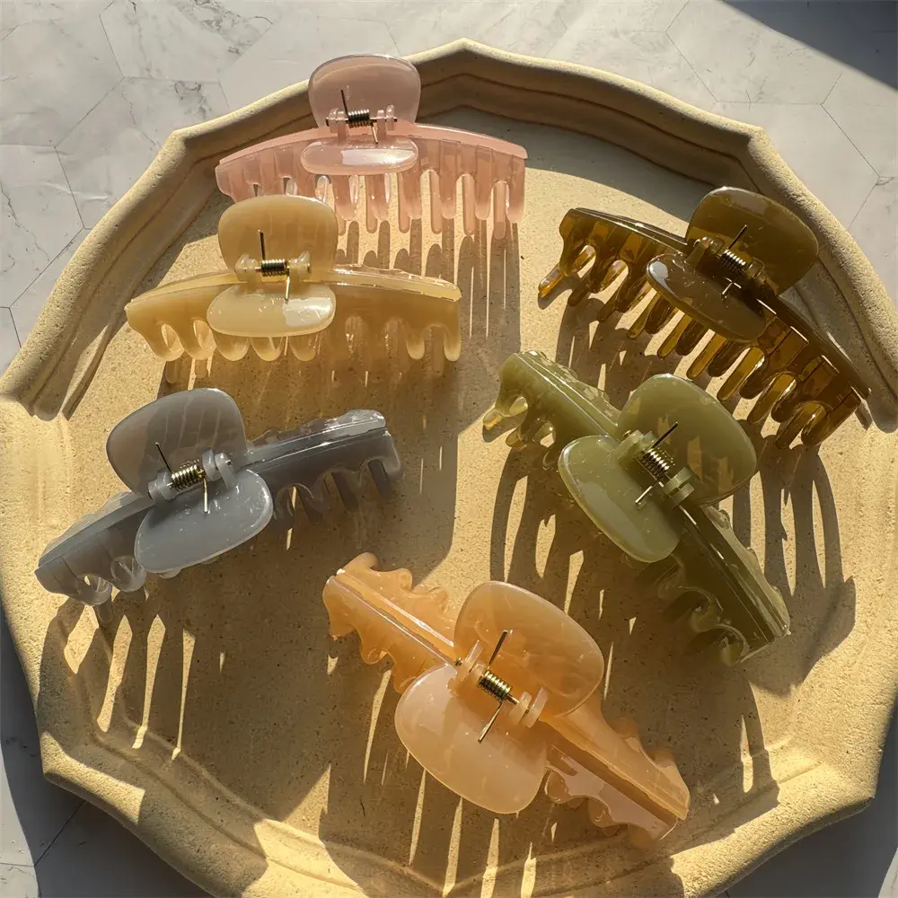 Koreaanse Vrouwen Meisjes Plastic Haar Klauwen Haarspeldjes Hoofddeksels Grote Maat Haarspeld Krab Barrette Mode Ornament Haarac