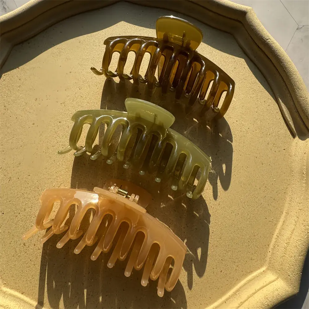 Koreaanse Vrouwen Meisjes Plastic Haar Klauwen Haarspeldjes Hoofddeksels Grote Maat Haarspeld Krab Barrette Mode Ornament Haarac