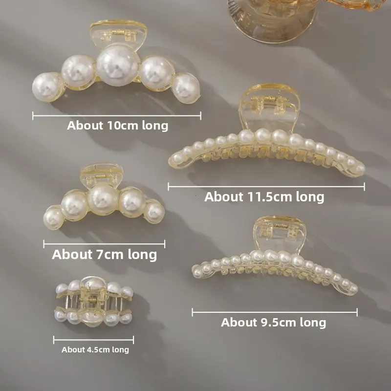 1 stks Grote Haai Clip Haaraccessoires Temperament Veelzijdig Eenvoudig en genereus Modieus Zachte Parel Grijpclip