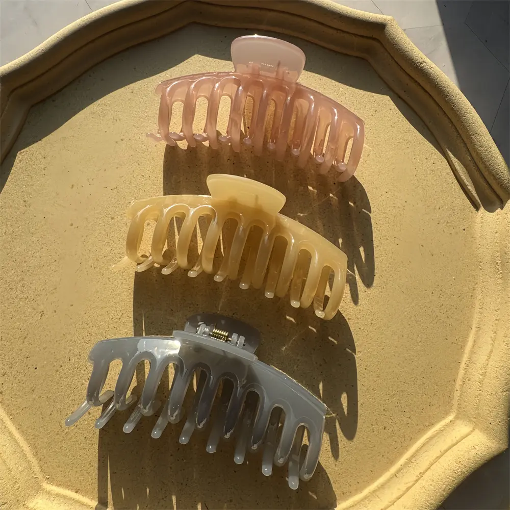 Koreaanse Vrouwen Meisjes Plastic Haar Klauwen Haarspeldjes Hoofddeksels Grote Maat Haarspeld Krab Barrette Mode Ornament Haarac