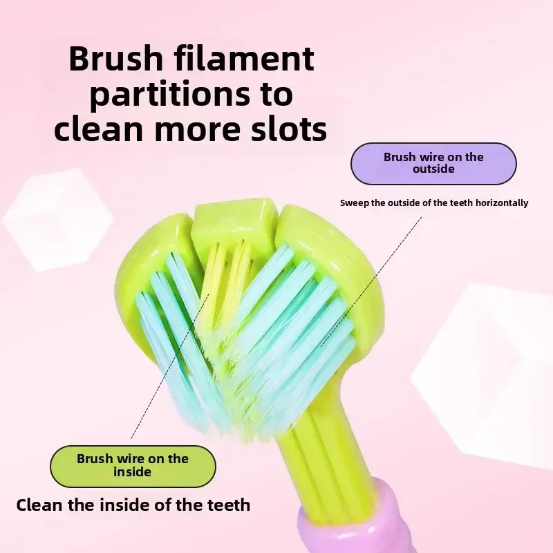 2pcs/set Adult Toothbrushes Soft PBT Bristles Rounded Tips Triple - sided Wrapping Tongue Cleaning Ergonomic Handles Wholesale
