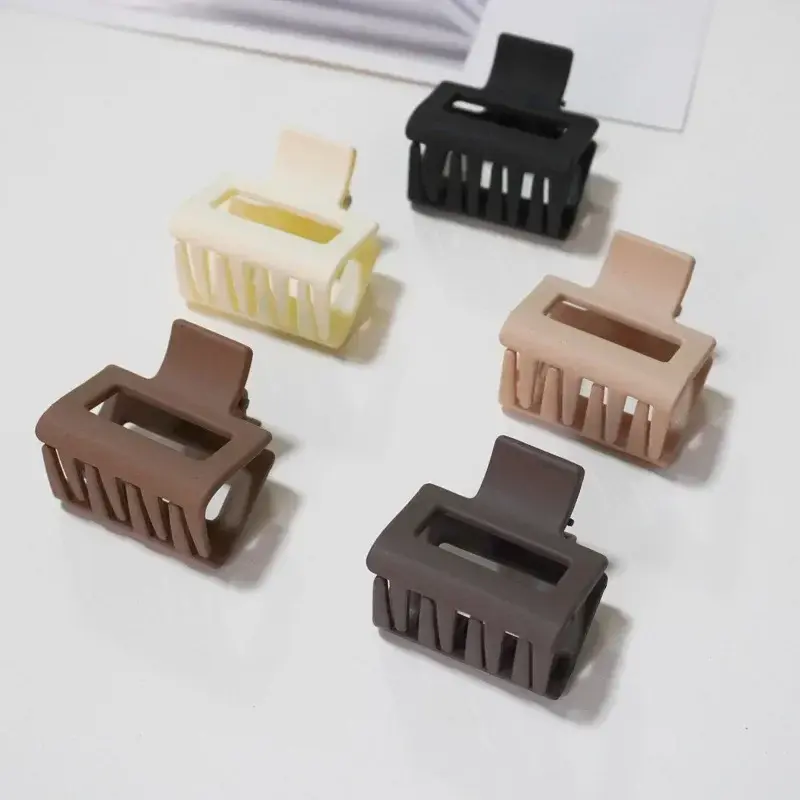 Non-slip Crab Square Matte Strong Hold Banana Clips for Thick Thin Hair Women Girls Fashion Medium Hair Claw Clips