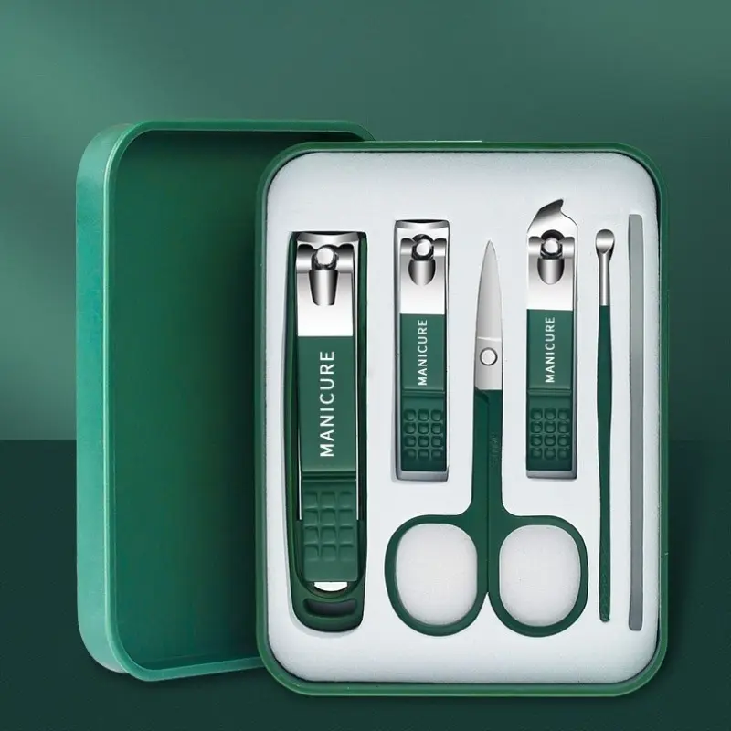 6pcs High-Grade Nail Clipper Combo Set Portable Fingernail Trimming Tools Universal Household Simple Nail Care Kit