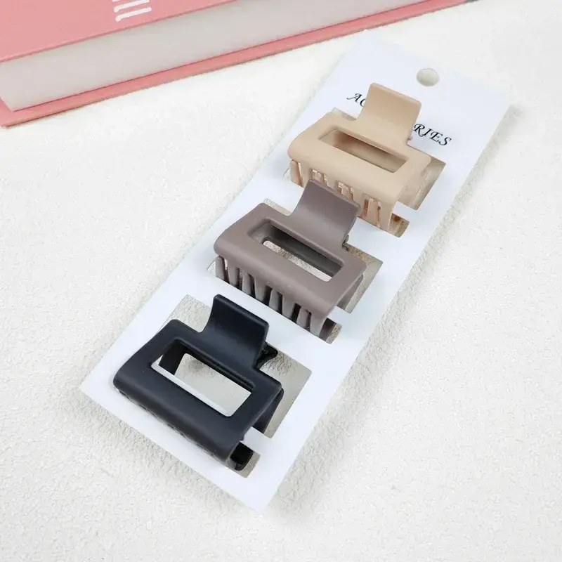 Non-slip Crab Square Matte Strong Hold Banana Clips for Thick Thin Hair Women Girls Fashion Medium Hair Claw Clips