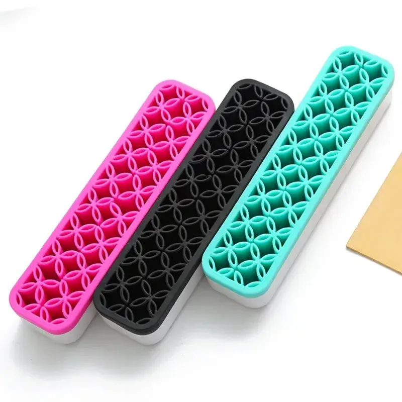 Silicone Lipstick Rack Cosmetic Storage Box Makeup Storage Case Lipstick Organizer Makeup Brush Holder For Desktop