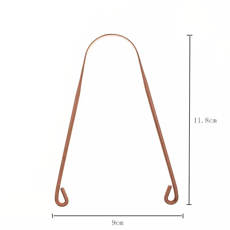 1PC Copper Tongue Scraper Cleaner Scraper Men Women Toothbrush Dental Oral Care Hygiene Health Care Tool Brushing Tongue Clean