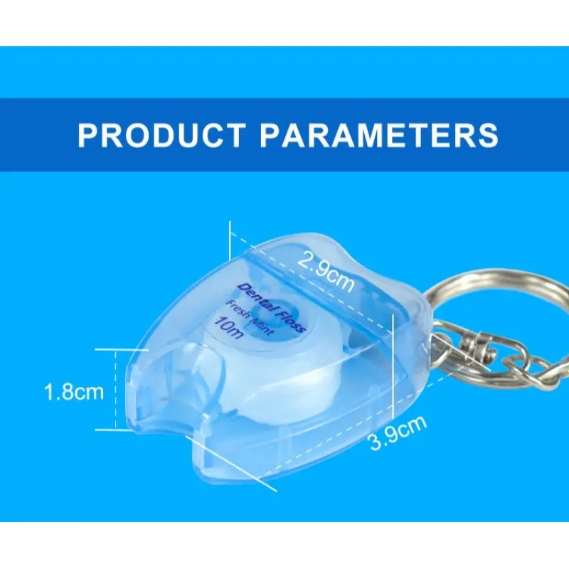1 stks Tandzijde met Sleutelhanger Tanden Reinigen Mondverzorging Gereedschap Draagbare Tand Vorm Sleutelhanger Flosser Picks Ta
