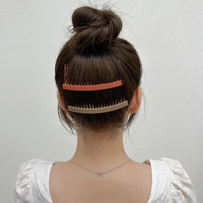 Women Fashion Broken Hair Finishing Tool Back of Head Fixed Side Comb Clip Hair Accessories Bangs Clip Plastic Hair Comb Clip