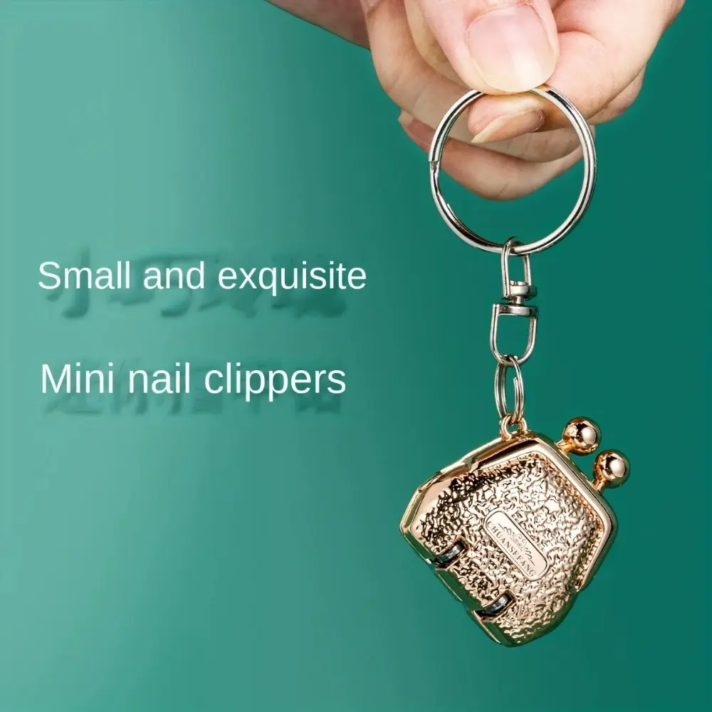 New Stainless Steel Fingernail Metal Foldable Mini Nail Trim Nails Creative Luggage Compartment Keychain Personal Care Clippers