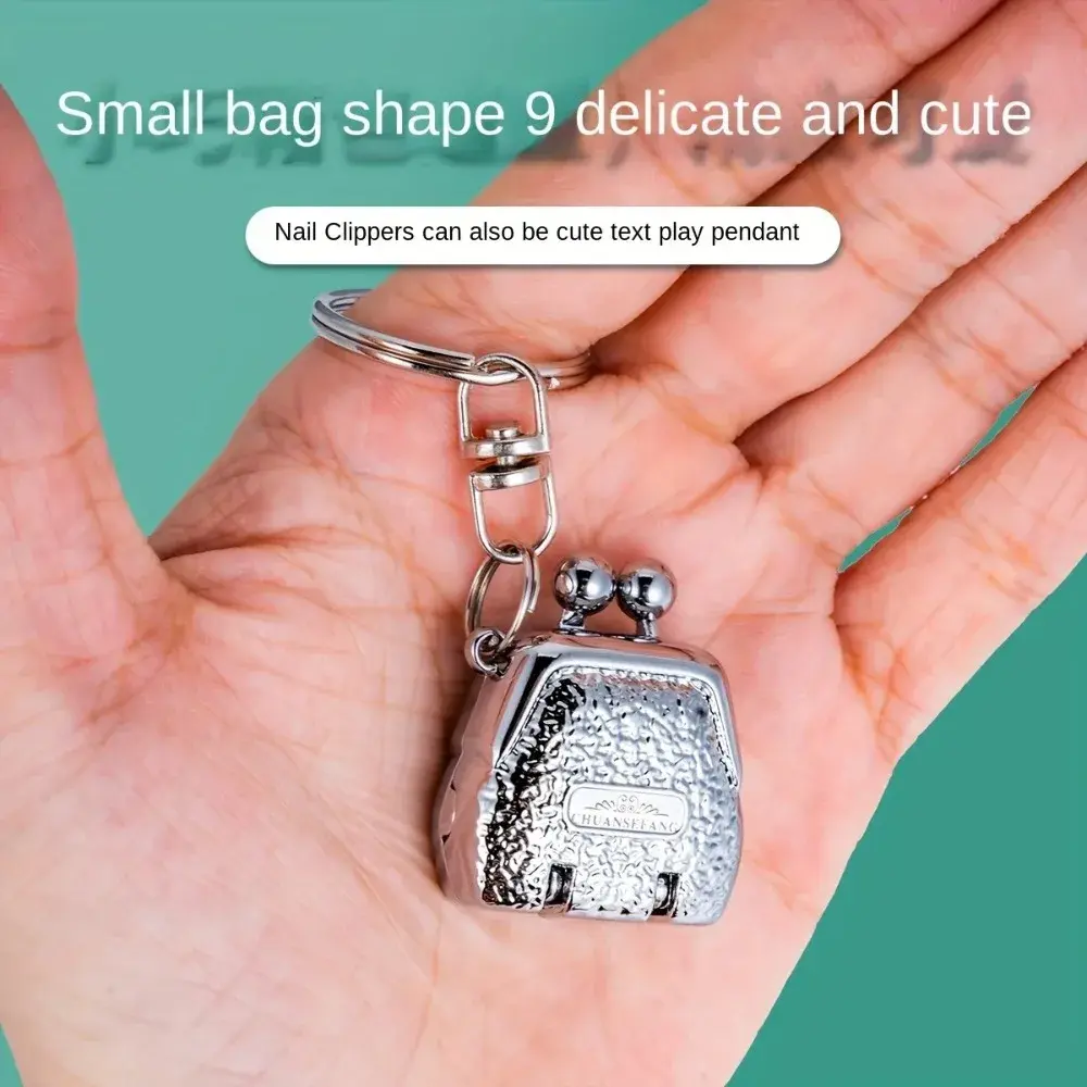 New Stainless Steel Fingernail Metal Foldable Mini Nail Trim Nails Creative Luggage Compartment Keychain Personal Care Clippers