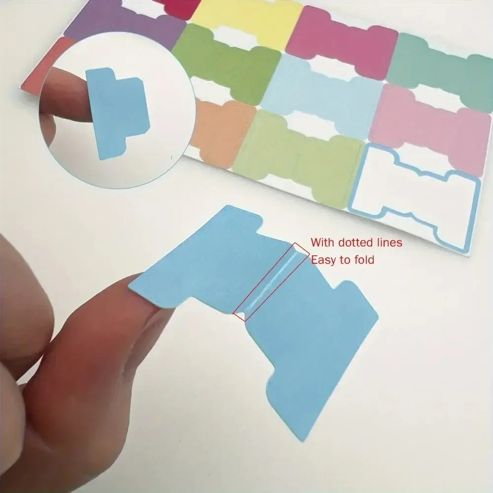 10 Pieces of Colourful Index Stickers Korean Style for Handbook Photo Card Simple Label Index Stickers Student Stationery