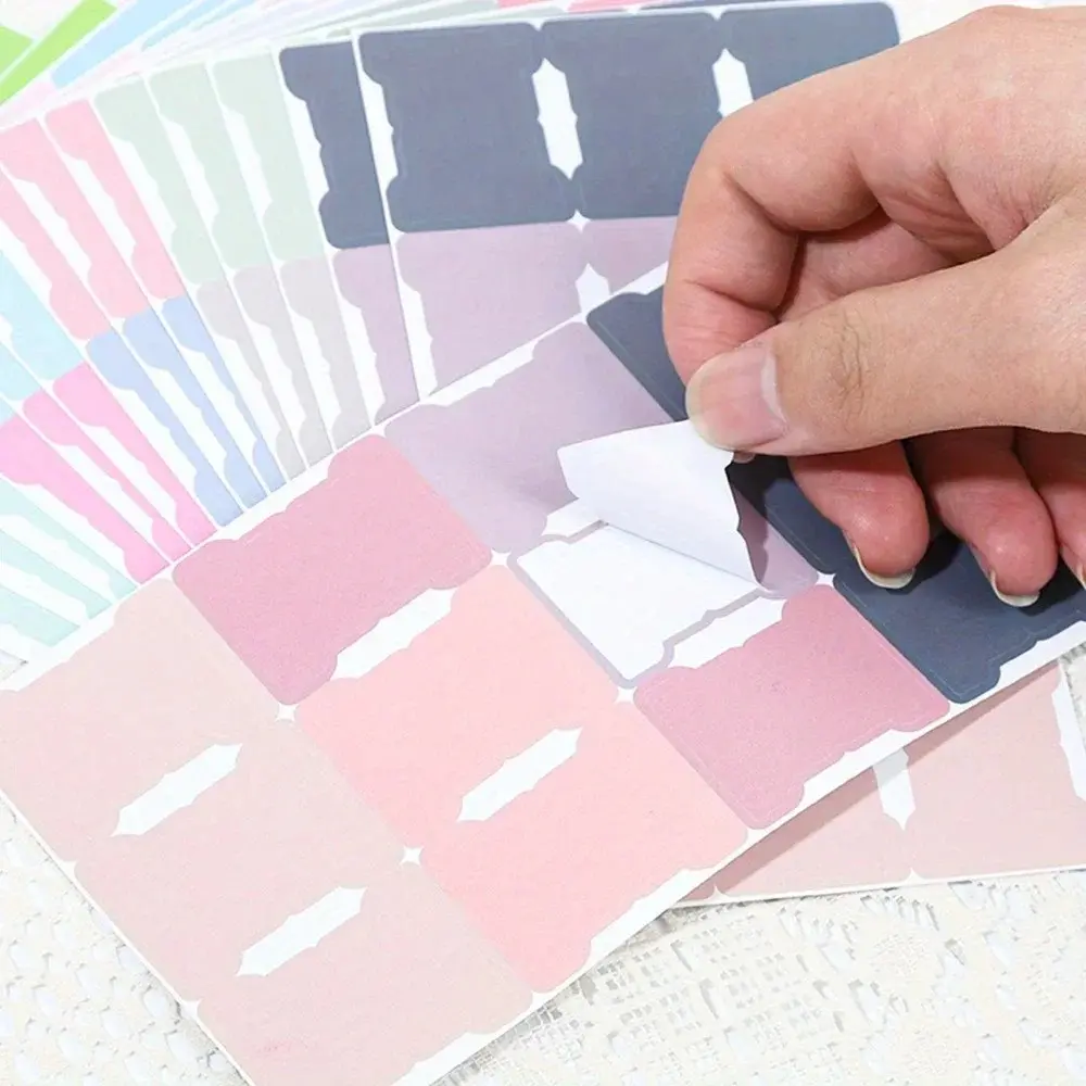 10 Pieces of Colourful Index Stickers Korean Style for Handbook Photo Card Simple Label Index Stickers Student Stationery