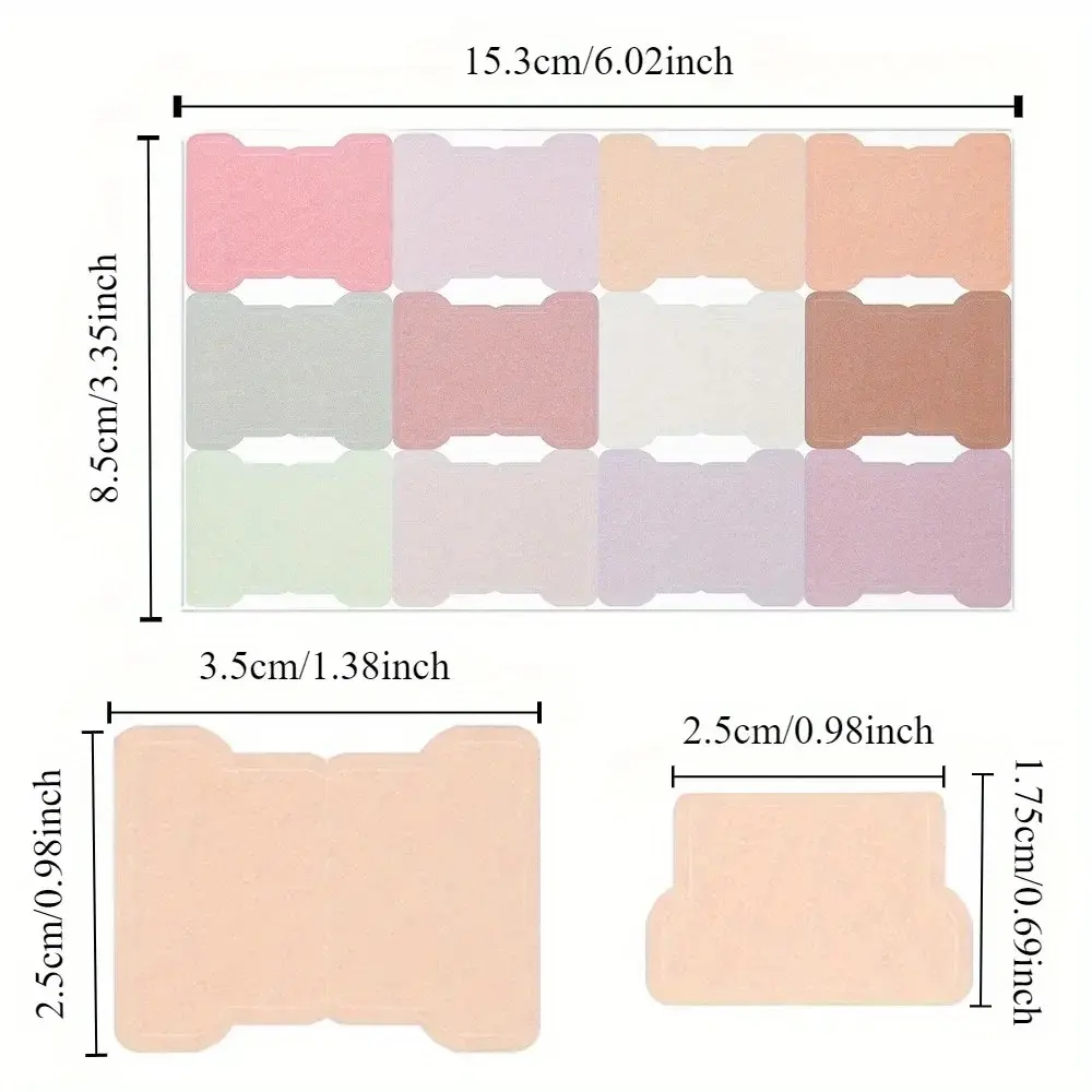 10 Pieces of Colourful Index Stickers Korean Style for Handbook Photo Card Simple Label Index Stickers Student Stationery