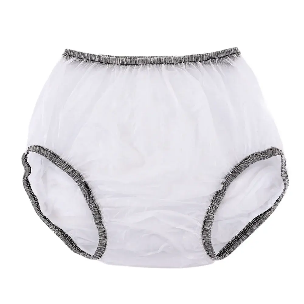 1pc PVC Adult diaper cover Elastic Waist plastic shorts  for Elderly Men And Women transparent waterproof diaper pants