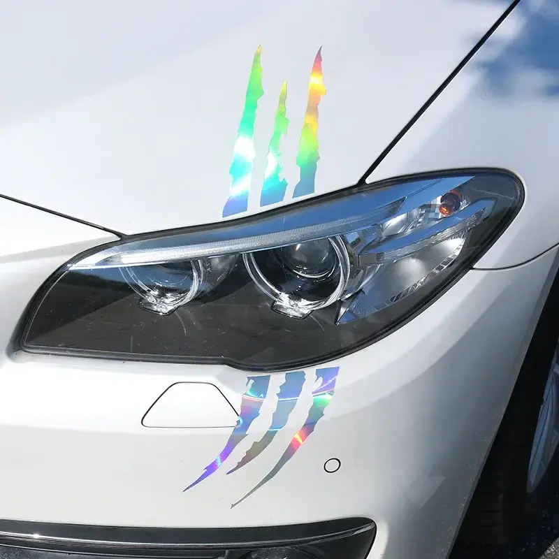 Car Monster Claw Scratch Decal Reflective Sticker for Car Auto Headlight Decoration Vinyl Decal Personality Sticker Accessories