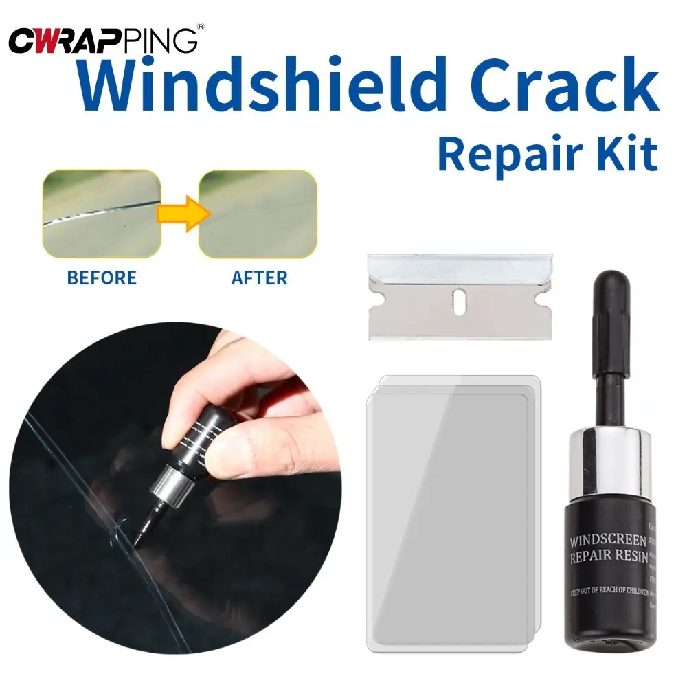 Car Windshield Repair Tools Windscreenfor Window Repair Car Repairing Glue Tool Glass Cracked Scratch Repair Fluid Agent Set