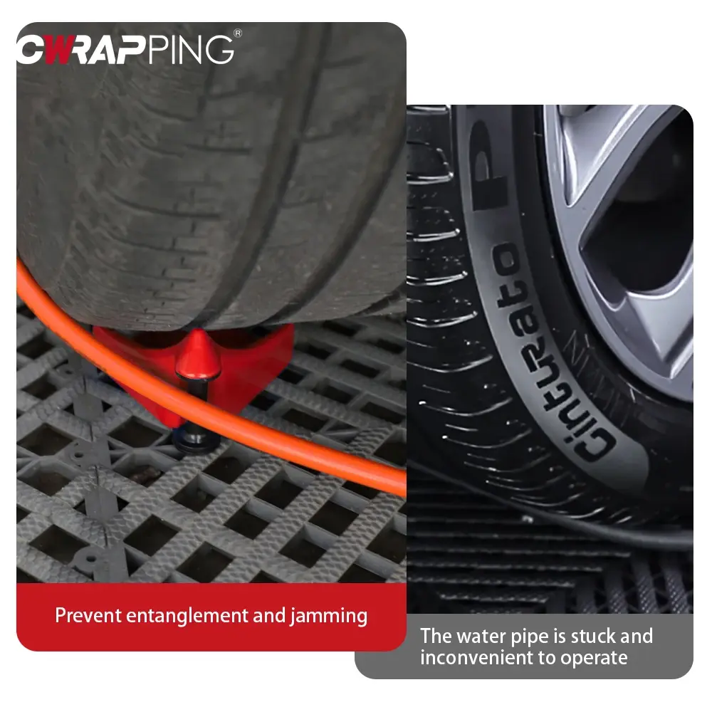 Car Hose Slide Tire Wedge Wash Tube Anti-pinch Tools Portable Tire Wedge Universal Car Washing Water Pipe Auto Detailing Tools