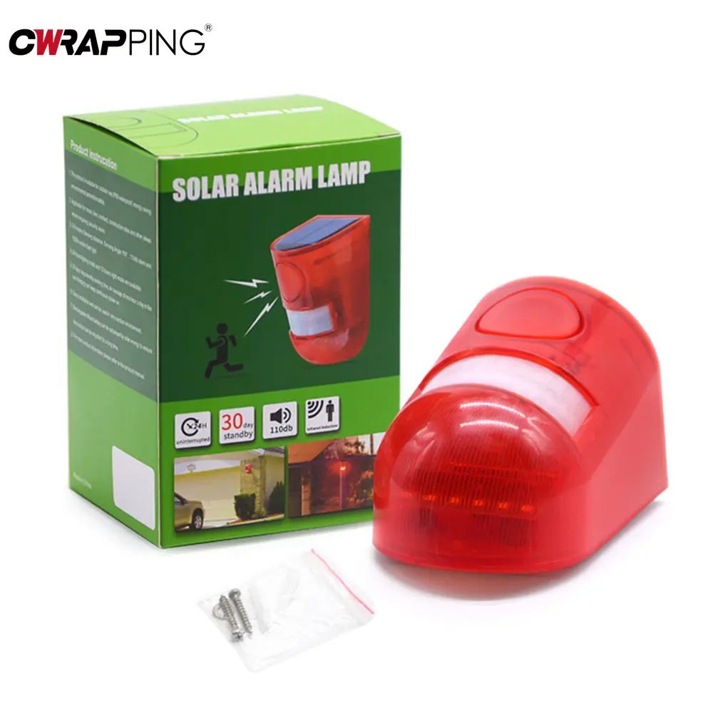 Solar Infrared Motion Sensor Alarm Car Accessories Home Garden Security Alarm Automobile Immobilizer Systems Electronics Parts