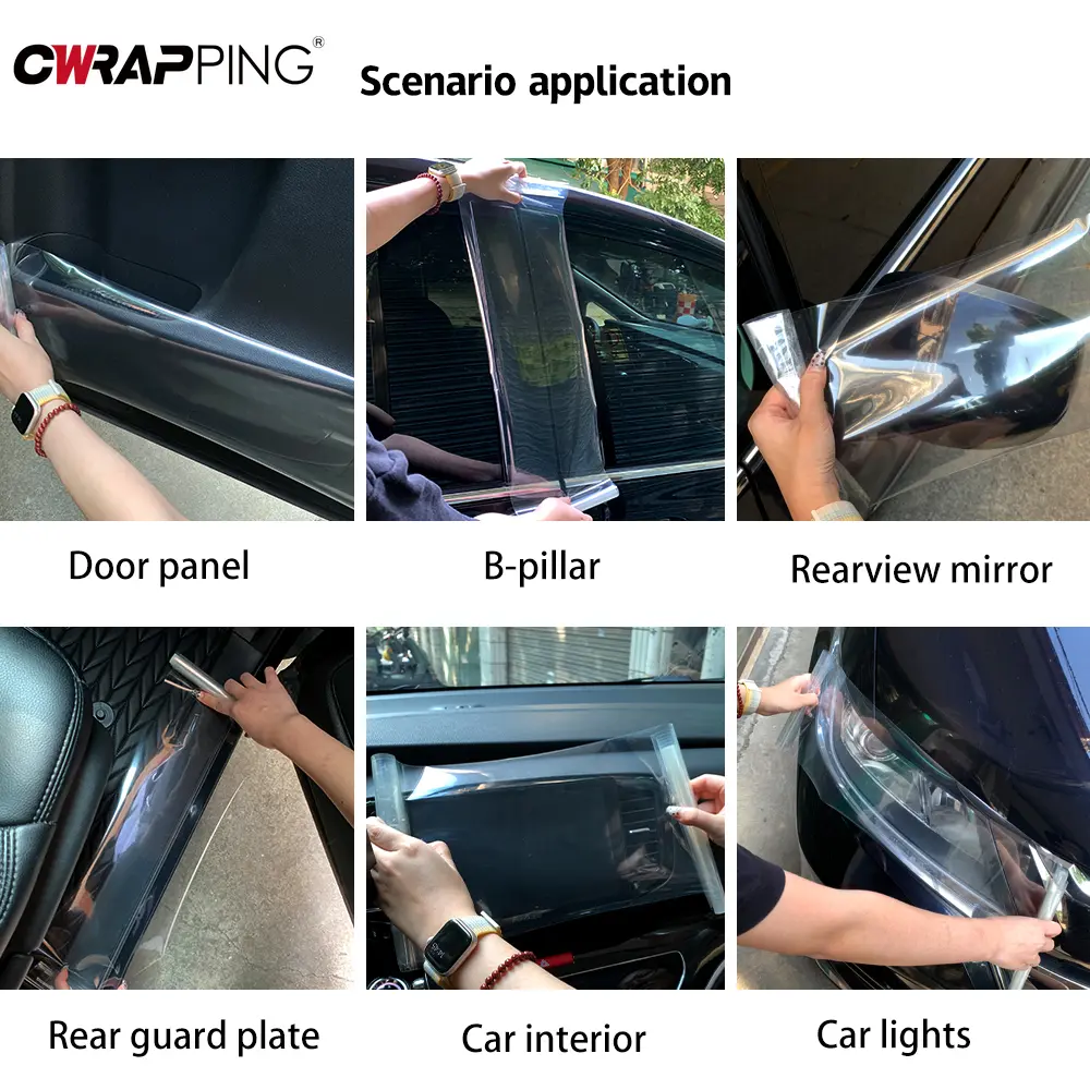 Car Anti Scratch Protective Film Anti-Scratch Bumper Hood  Paint Protection Stickers Transparent Self-Adhesive Vinyl Wrap Decal