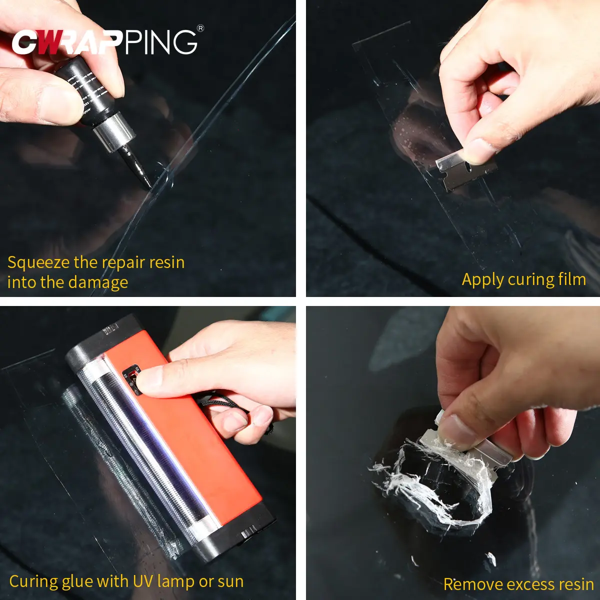 Car Windshield Repair Tools Windscreenfor Window Repair Car Repairing Glue Tool Glass Cracked Scratch Repair Fluid Agent Set