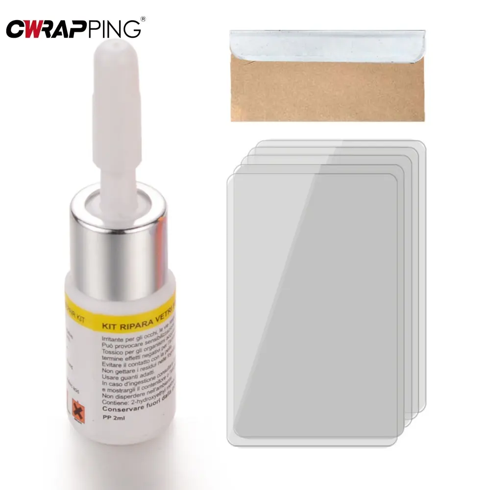 Car Windshield Repair Tools Windscreenfor Window Repair Car Repairing Glue Tool Glass Cracked Scratch Repair Fluid Agent Set