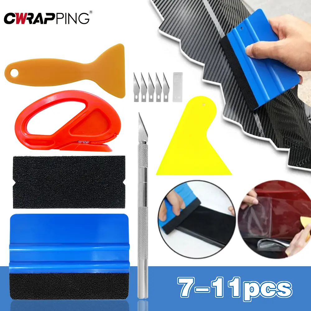Squeegee Vinyl Wrapping Film Car Film Wrap Tool Kit Suede Scraper for Auto Window Tint Wrapping Tools Car Accessories Squeegee