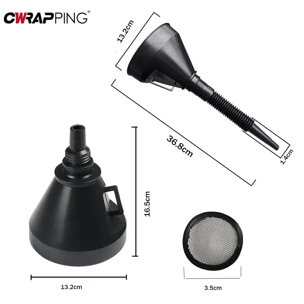 Oil Funnel with Filter Pipe Handle Set Universal Diesel Gas Fuel Filler Tools Car Accessories for Truck Motorcycle Off Road 4x4
