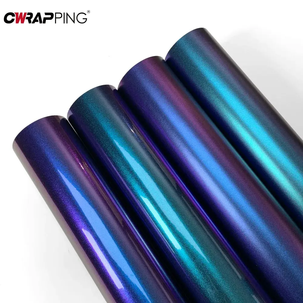 Motorcycle Stickers Glossy Matt Chameleon Vinyl Warp Film Air Release Waterproof Sticker for Auto Motorcycle Tuning Accessories