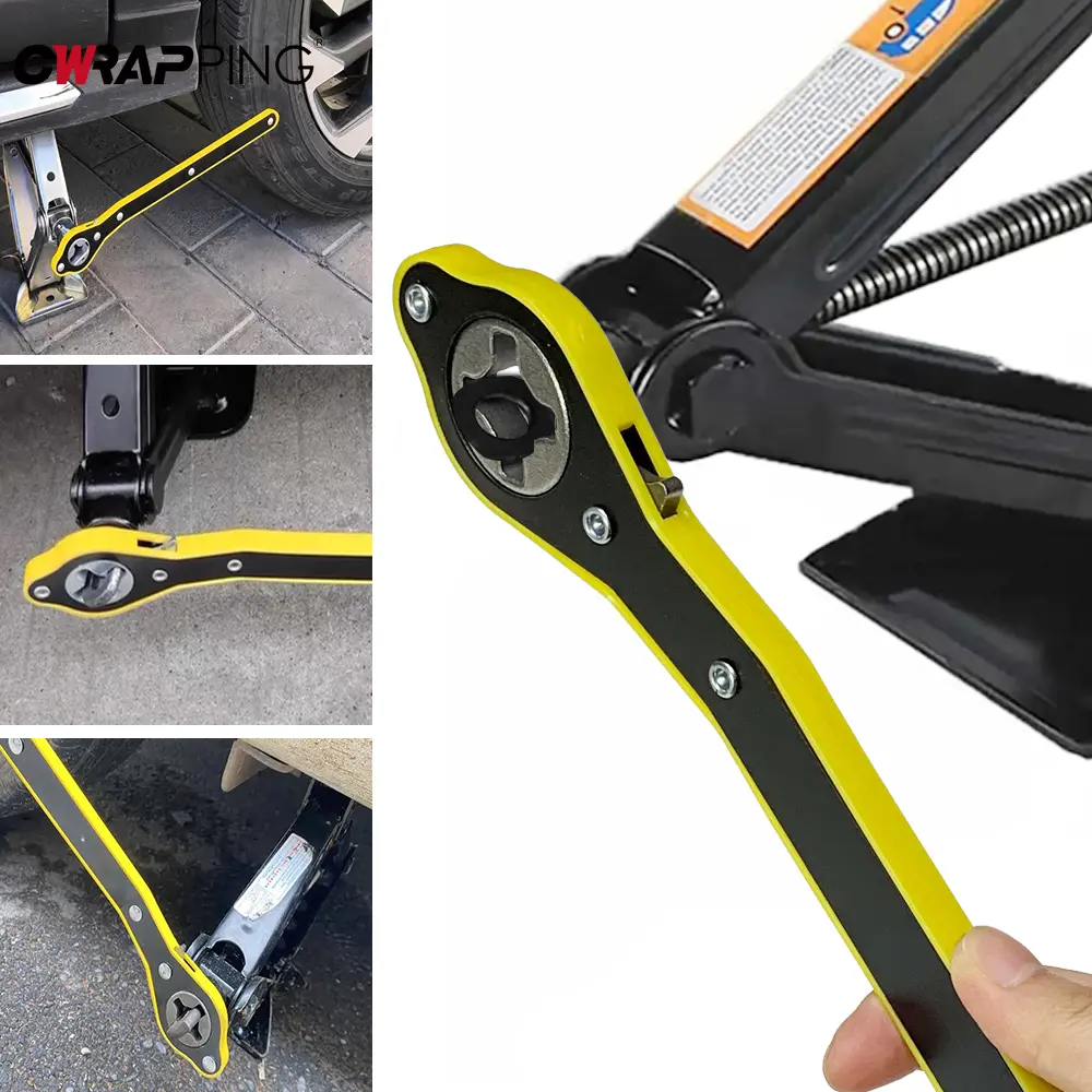 Car Jack Labor-saving Ratchet Wrench Efficient Tire Changing Vehicle Tool Hand-cranked Car Scissor Jack for SUV Auto Accessories