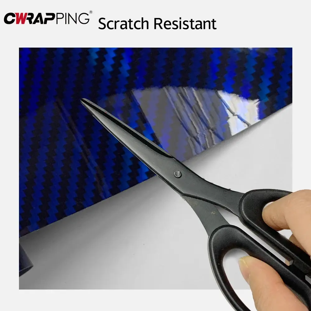 Motorcycles Wrap Body DIY Modification Stickers Carbon Fiber Glossy Laser Blue Vinyl Car Film Helmets for Motorcycle Accessories