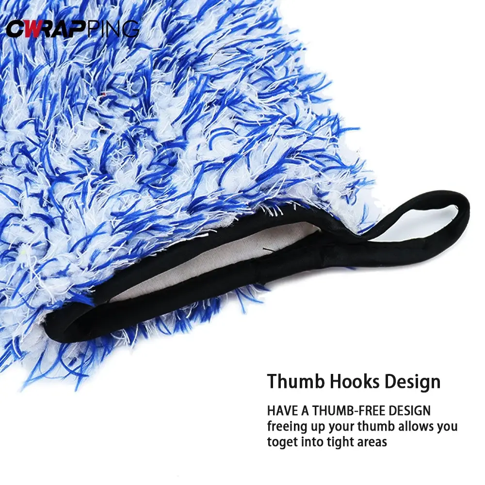 Microfiber Car Wash Gloves Wheel Hub Rim Cleaning Mitt Rims Brush Soft Dusting Gloves Car Cleaning Tools for Auto Accessories