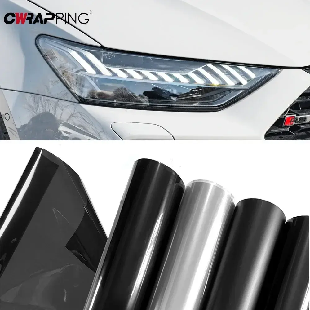 Car Headlight Tint Films Waterproof Headlights Armored Film Fog Light Taillight Smoke Black Tint Vinyl Film for Car Accessories