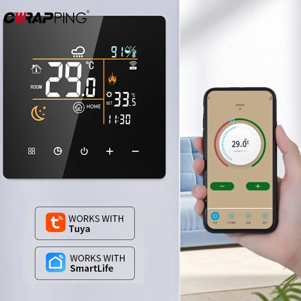Tuya WiFi Smart Thermostat 3/16/25A Electric Gas Boiler Water Heating Temperature Controller Home Intelligent Heating Accessory