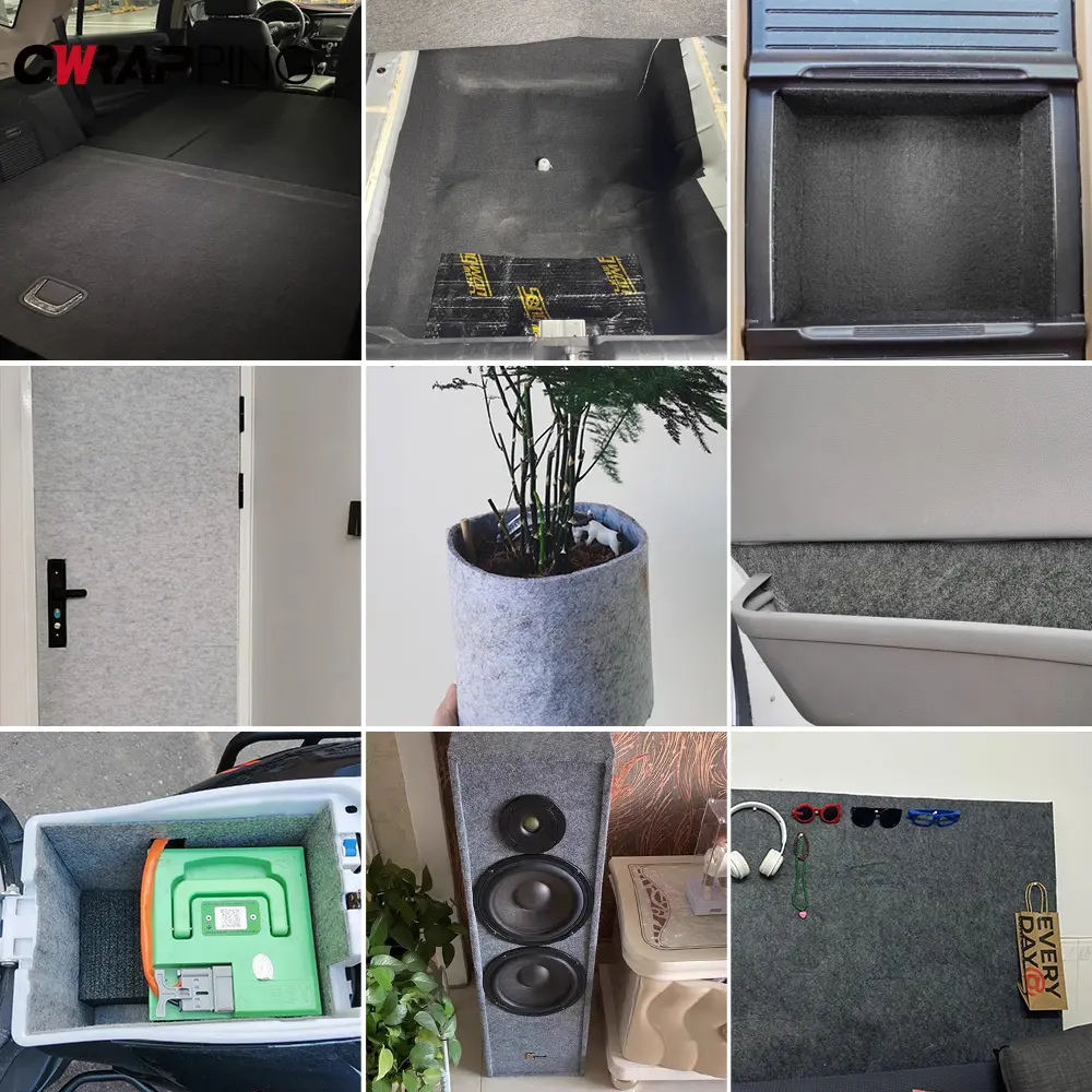 50x100cm Car Stickers Auto Detailing Self Adhesive Soft Patch Insulation Felt DIY Multifunctional Home Car Accessories Interior
